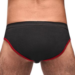 Male Power Mini Tank & Brief Set 100-052 Black and Red