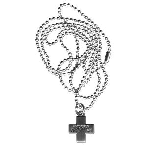 Andrew Christian Mini Cross Necklace 8061 Silver