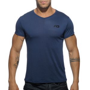 Addicted Basic V Neck T-Shirt AD423 Navy