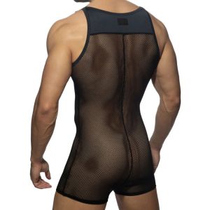 Addicted Mesh Wrestling Suit AD945 Black