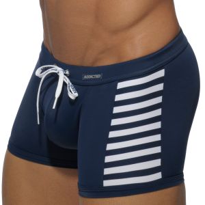 Addicted Colored Sailor Swim Boxer ADS107 Navy