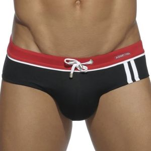 Addicted Sport Detail Binding Swim Brief ADS109 Black