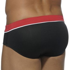 Addicted Sport Detail Binding Swim Brief ADS109 Black