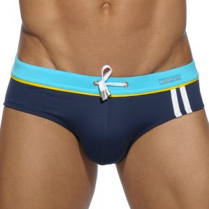 Addicted Sport Detail Binding Swim Brief ADS109 Navy