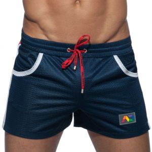 Addicted Mesh Rainbow Swim Short ADS178 Navy