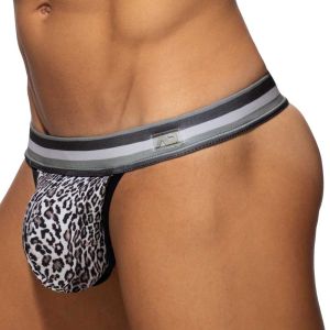 Addicted Leopard Stripes Ass Freedom Swimderwear Bikini ADS269 Charcoal