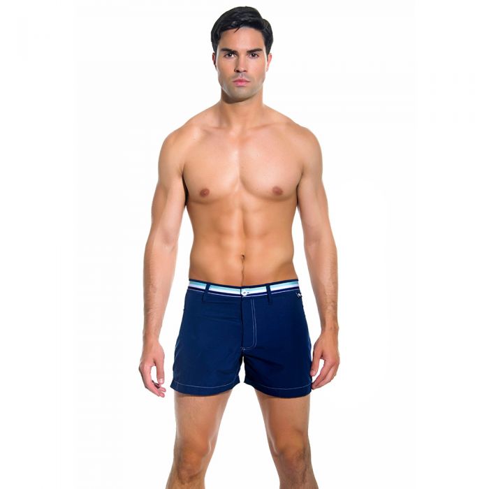 Andrew Christian Club Swim Shorts 7255 Navy Swimwear Shorts | WEAR IT OUT