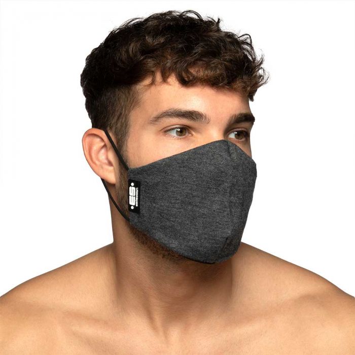 ES Collection Plain Charcoal Face Mask AC129 Charcoal Mens Accessories ...