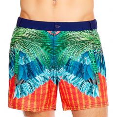 Aqua Blu Mens Instinct Resort Swim Shorts AM8022IN Multi