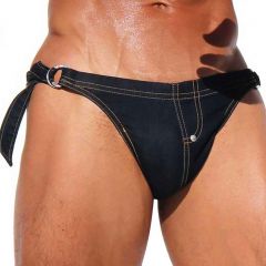 Rufskin Strapped Denim Brief Indigo