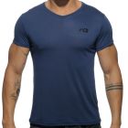 Addicted Basic V Neck T-Shirt AD423 Navy Mens T-Shirt